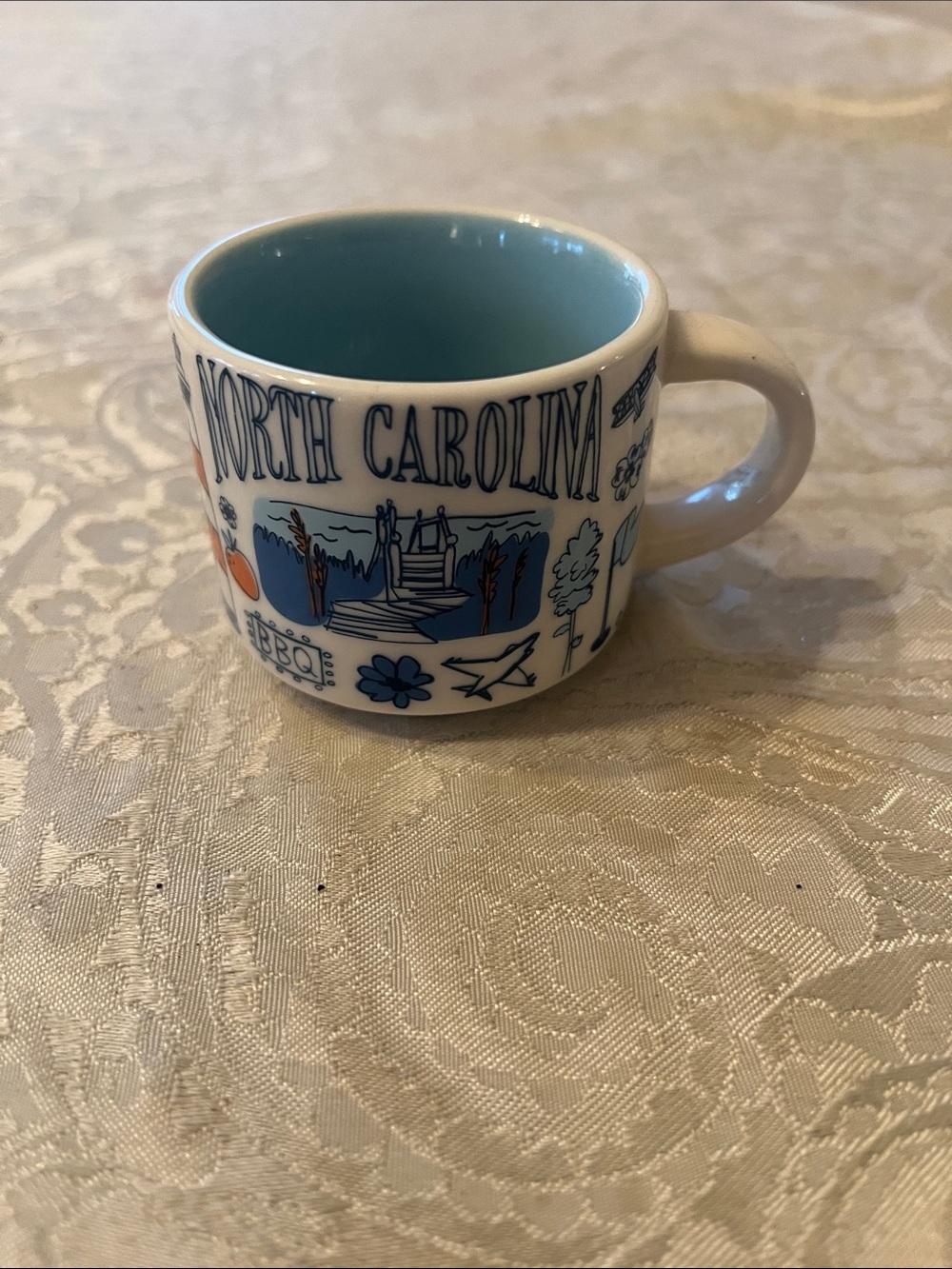 Starbucks North Carolina Blue and White State Mug 2 oz Been There Series EUC